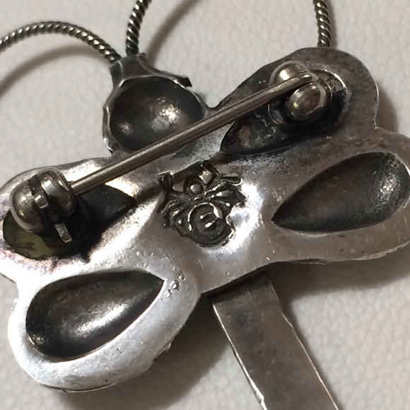 Joe Eby Sterling Dragonfly Pin - Picture 5 of 6